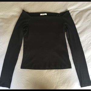 Zara off the shoulder ribbed top
